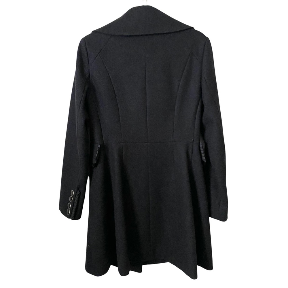 Betsey Johnson Dark Gray Wool Blend Longline Peacoat - Picture 2 of 7
